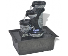 vidaXL Zimmerbrunnen mit LED-Licht Polyresin