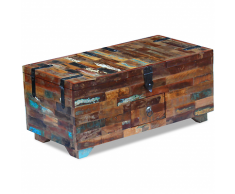 vidaXL Couchtisch Truhe recyceltes Massivholz 80x40x35 cm