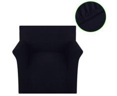 vidaXL Sofahusse Stretchhusse Sofabezug Schwarz Baumwoll-Jersey