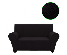 vidaXL Sofahusse Sofabezug Stretchhusse Schwarz Polyester-Jersey