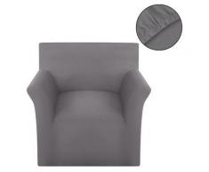 vidaXL Sofahusse Stretchhusse Sofabezug Grau Baumwoll-Jersey