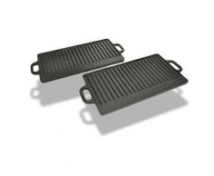 vidaXL 2X Grillplatte Wendeplatte