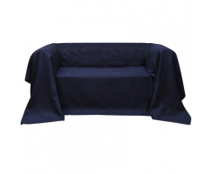 vidaXL Micro-Suede Sofaüberwurf Tagesdecke Marineblau 270 x 350 cm