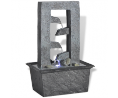 vidaXL Zimmerbrunnen mit LED-Licht Polyresin