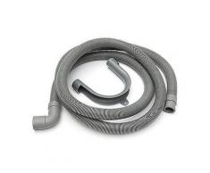 2 m x 24 mm PVC flexibel Ellenbogen Waschmaschine Ablaufschlauch mit Halterung-Metall Zubehör