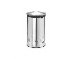 Brabantia Wäschebox, 60 Liter Fassungsvermögen, Farbe: Matt Steel