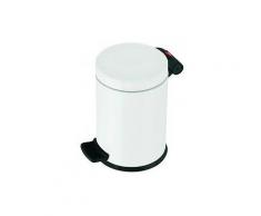 Hailo Tret-Kosmetikeimer ProfiLine Solid 4, Tret-Abfalleimer, Inhalt ca. 4 Liter, Stahl, weiß - Inneneimer, verzinkt