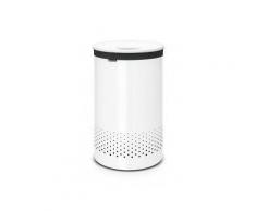 Brabantia Wäschebox mit Kunststoffdeckel, 60 Liter Fassungsvermögen, Farbe: White