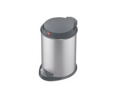 Hailo T1.4 Tret-Kosmetikeimer, 4 Liter, Mit herausnehmbarem Kunststoff-Inneneimer, Stahlblech, silber