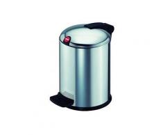 Hailo Tret-Kosmetikeimer design 4, Tret-Abfalleimer, Inhalt ca. 4 Liter, Edelstahl - Kunststoff-Inneneimer, schwarz