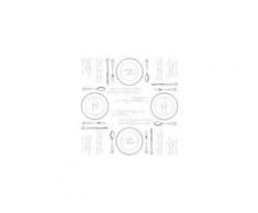 Mank Linclass-Tischdecken Cottage Style "HEIDELBERG", 80 x 80 cm, 1/4 Falz, 70 g, 1 Karton = 50 Tischdecken, silber