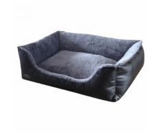 Nobby Hundebett eckig Cali schwarz/hellgrau, Maße: 60 x 40 x 19 cm