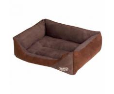 Nobby Hundebett Belimo velour braun, Maße: 75 x 70 x 21 cm