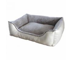 Nobby Hundebett eckig Cali creme/hellbraun, Maße: 60 x 40 x 19 cm