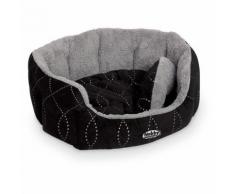 Nobby Hundebett oval Ceno schwarz/grau, Maße: 86 x 70 x 24 cm