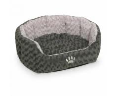 Nobby Hundebett oval Seoli dunkelgrau/hellgrau, Maße: 55 x 50 x 21 cm