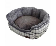 Nobby Hundebett oval Checker hellgrau, Maße: 55 x 50 x 21 cm