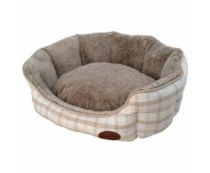 Nobby Hundebett oval Checker hellbraun, Maße: 86 x 70 x 24 cm