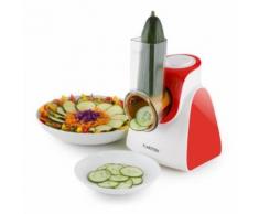 Klarstein - Carrot & Rock Salatschneider Gemüsehobel Reibe 150W 5 Aufsätze rot
