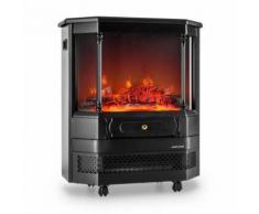 Klarstein - Castillo Elektrischer Kamin Halogen-Flammensimulation schwarz
