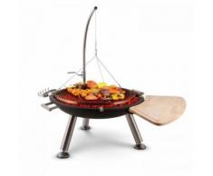 Blumfeldt - Turion Galgen-Schwenkgrill Feuerschale Ø80cm BBQ Seilzug Edelstahl