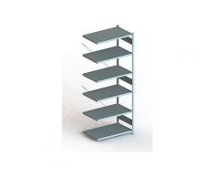 Meta Steckregal Anbauregal CLIP 230 S3 AR 2500 x 1000 x 600 mm 6 Böden, verzinkt zerlegte Rahmen