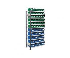 Kappes Steckregal RasterPlan mit Lagersichtkästen Mod. 14 2000 x 1000 x 400 mm AF RAL 7016
