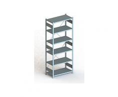 Meta Steckregal Grundregal CLIP 150 S3 GR 2500 x 1000 x 500 mm 6 Böden, verzinkt zerlegte Rahmen