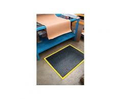 Arbeitsplatz-Bodenbelag Fertigmatte L1200xB900xS14mm schwarz/gelb Nitrilgummi