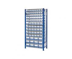 Kappes Steckregal RasterPlan mit Volumenkästen Mod. 33 2000 x 1000 x 400 mm GF taubenblau