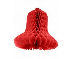 Glocke Tischdeko aus feuerfestem Papier rot 30 cm