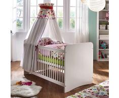 Massivholz Babybett mit Schlupfsprossen Weiß