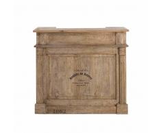 Design Bartheke aus Mangobaum Recyclingholz 120 cm