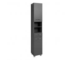 Badezimmer Hochschrank in Graphit Grau 30 cm