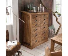 Kommode aus Teak Recyclingholz Schubladen