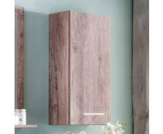 Badezimmer Hängeschrank in Eiche Weinkisten Optik 70 cm hoch