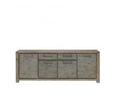 Wohnzimmer Sideboard aus Akazie Massivholz Antik Finish