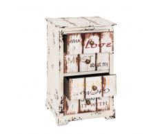 Nachtschrank im Vintage Design Weiß