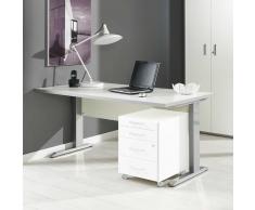 PC Schreibtisch in Weiß Aluminium