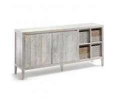 Design Sideboard aus Kiefer Recyclingholz White Wash