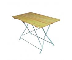 Klappbarer Gartentisch massiv Stahl