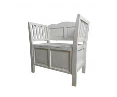 Garderobenbank mit Rückenlehne Shabby Chic