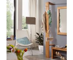 Flurgarderobe aus Wildeiche Massivholz 200 cm hoch