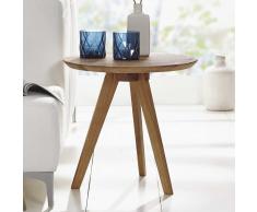 Beistelltisch aus Wildeiche Massivholz Retro Design