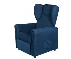 Ohrensessel in Blau Relaxfunktion