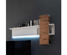 Wandboard in Weiß und Eiche furniert LED Beleuchtung