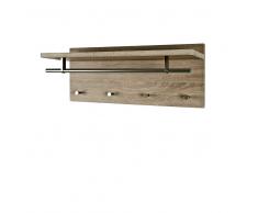 Wandgarderobe in Eiche Trüffel Dekor mit Hutablage
