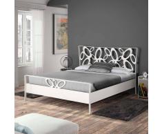 Design Metallbett in Weiß modern