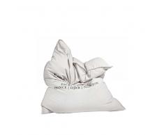 Design Sitzsack in Weiß mit Aufdruck
