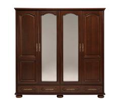 Schlafzimmer Kleiderschrank im klassisch antiken Design Walnussfarben